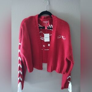 Red Forever 21 Knit Cardigan